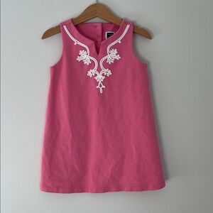 Janie and Jack Pink Knit Dress with White Accents Size 3